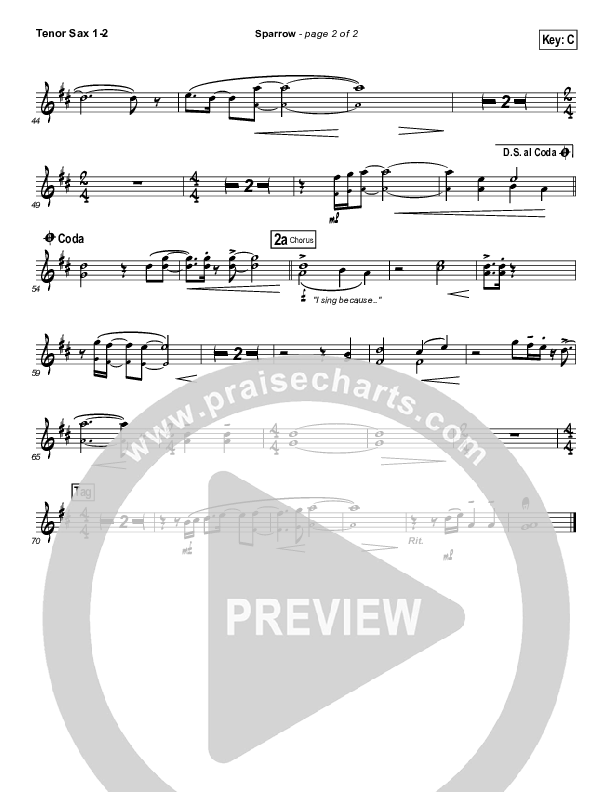 Sparrow Tenor Sax 1/2 (Audrey Assad)