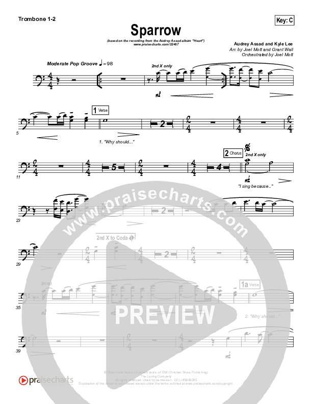 Sparrow Trombone 1/2 (Audrey Assad)