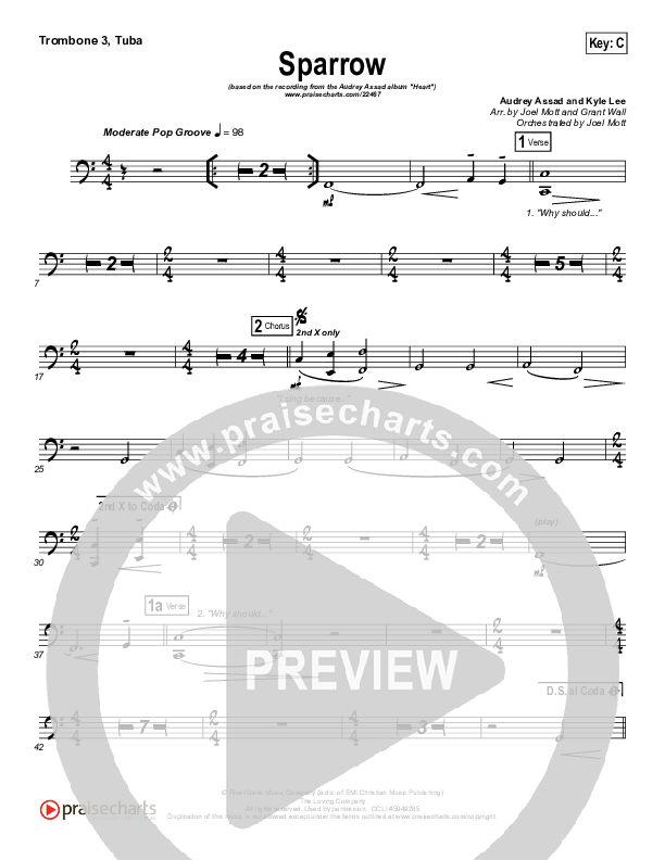 Sparrow Trombone 3/Tuba (Audrey Assad)