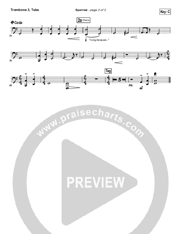 Sparrow Trombone 3/Tuba (Audrey Assad)