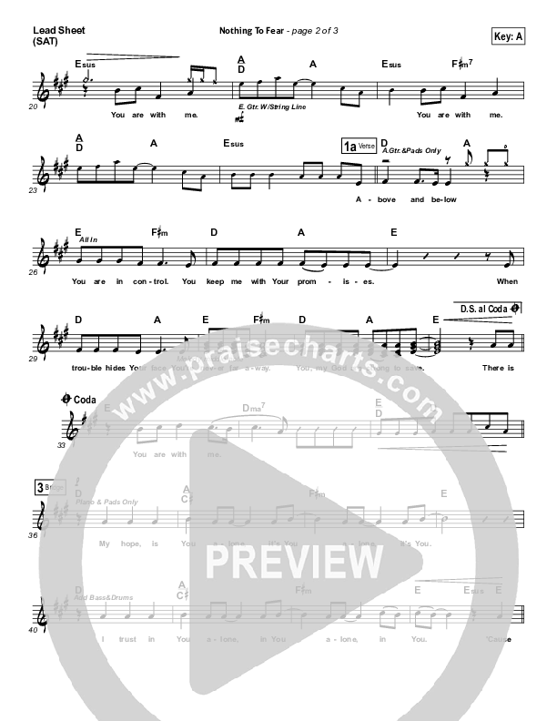 Nothing To Fear Lead Sheet (Andy Cherry)