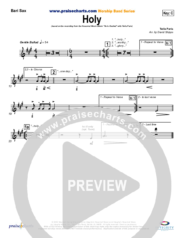 Holy Bari Sax (Twila Paris)