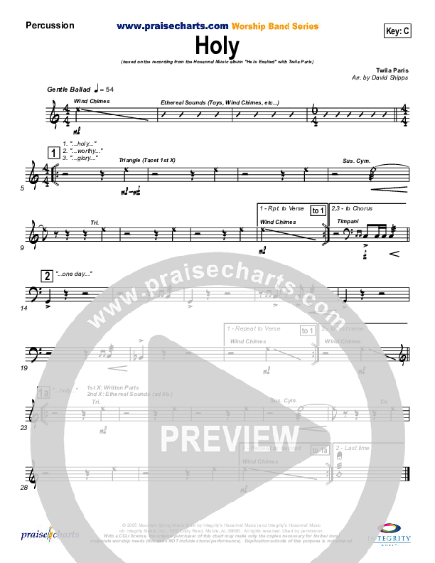 Holy Percussion (Twila Paris)