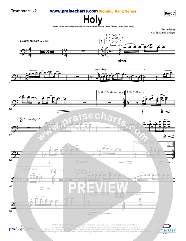 Holy Trombone 1/2 (Twila Paris)