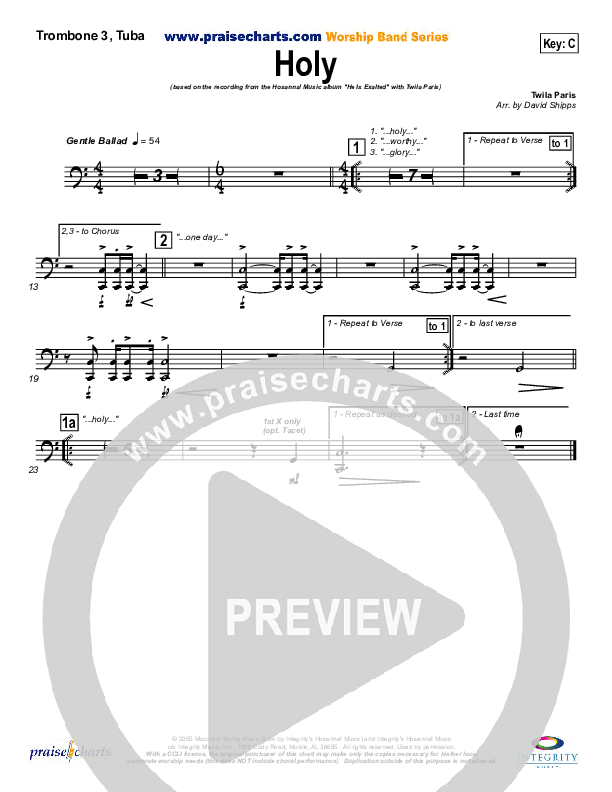 Holy Trombone 3/Tuba (Twila Paris)