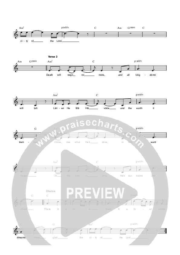 The City Of The Lord Lead Sheet (Parachute Band)