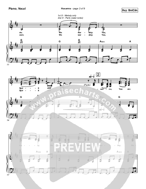 Hosanna Piano/Vocal (Twila Paris)