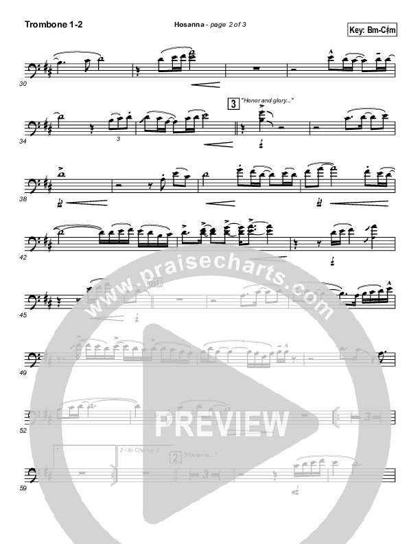 Hosanna Trombone 1/2 (Twila Paris)