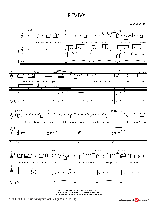 Revival Piano/Vocal (Vineyard Worship)