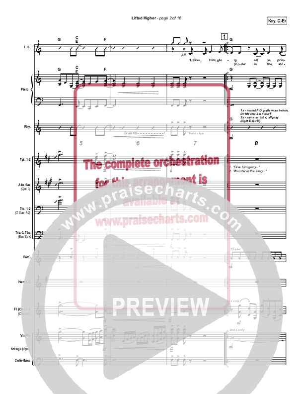 Lifted Higher Conductor's Score (Twila Paris)