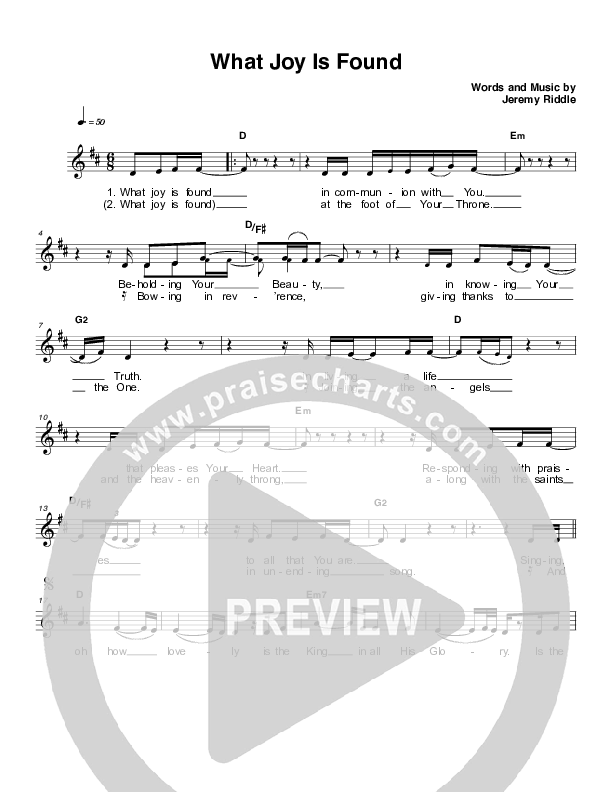 What Joy Is Found Lead & Piano (Vineyard Worship)