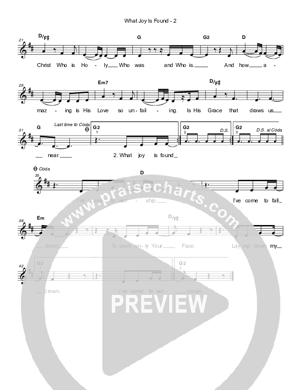 What Joy Is Found Lead & Piano (Vineyard Worship)