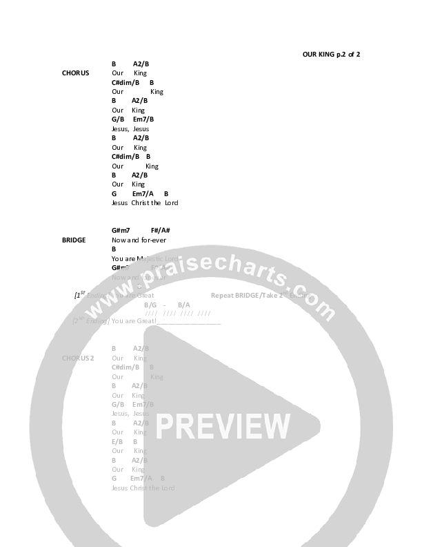 Our King Chords & Lyrics (Marcus Gresham)