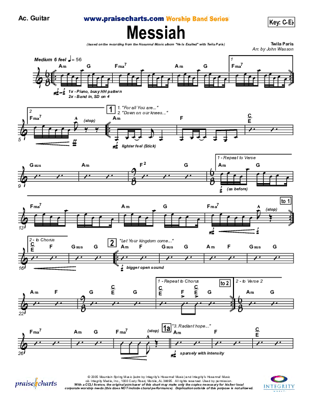 Messiah Acoustic Guitar (Twila Paris)