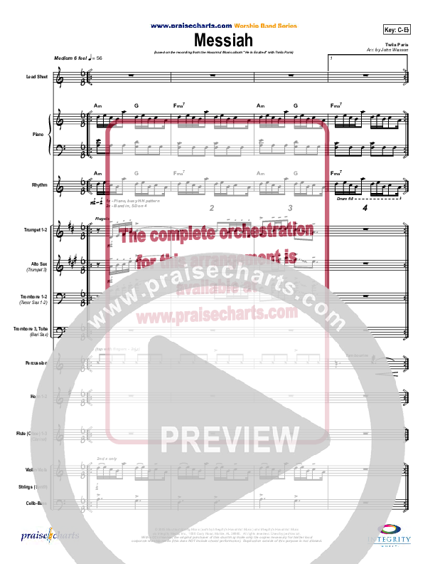 Messiah Conductor's Score (Twila Paris)