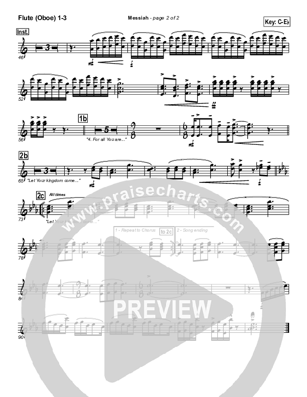 Messiah Flute/Oboe 1/2/3 (Twila Paris)
