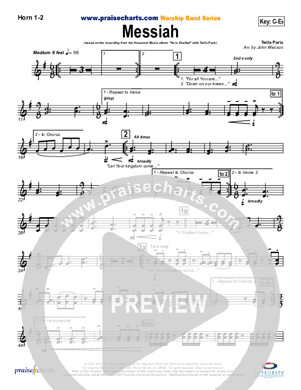 Messiah French Horn 1/2 (Twila Paris)