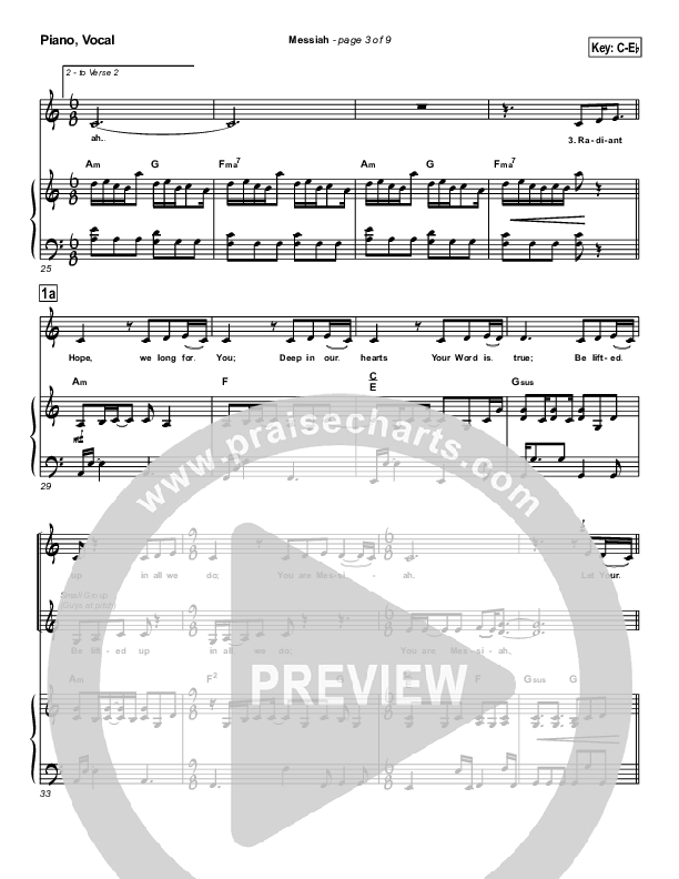 Messiah Piano/Vocal & Lead (Twila Paris)