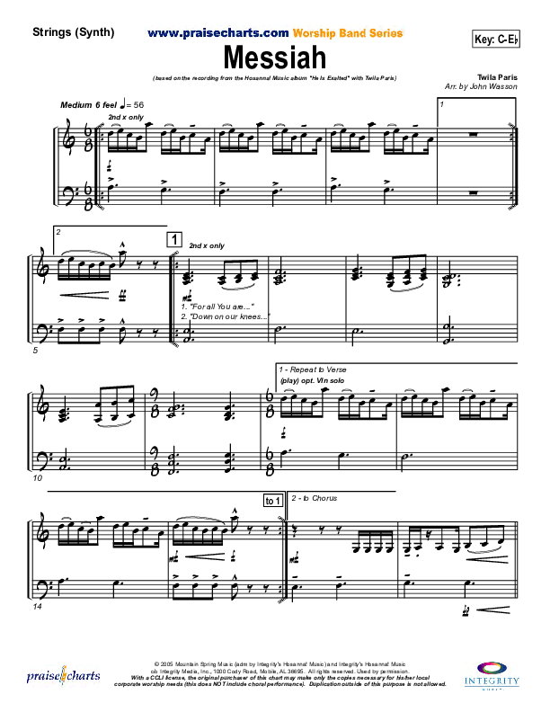 Messiah Synth Strings (Twila Paris)