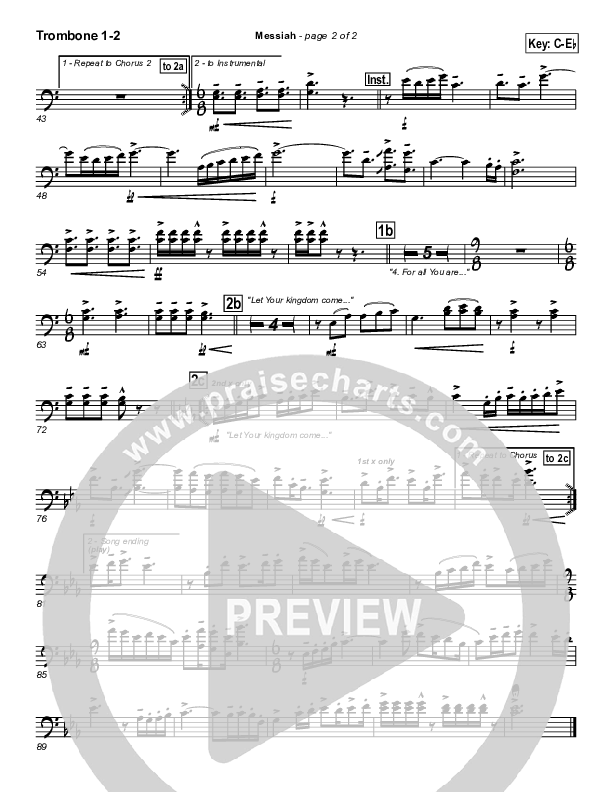 Messiah Trombone 1/2 (Twila Paris)