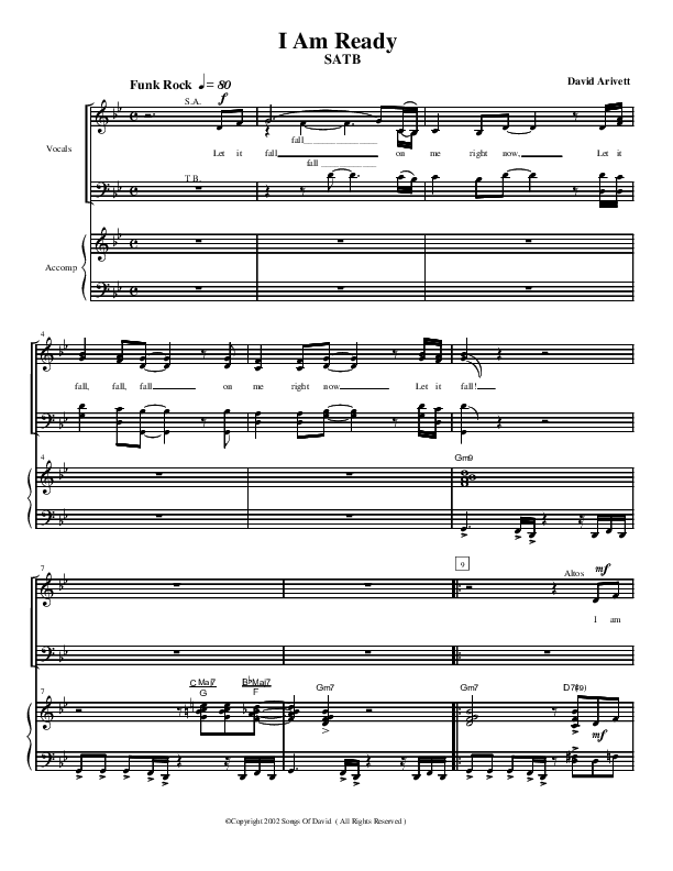 I Am Ready Lead & Piano (David Arivett)