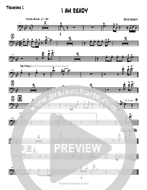 I Am Ready Trombone 1 (David Arivett)