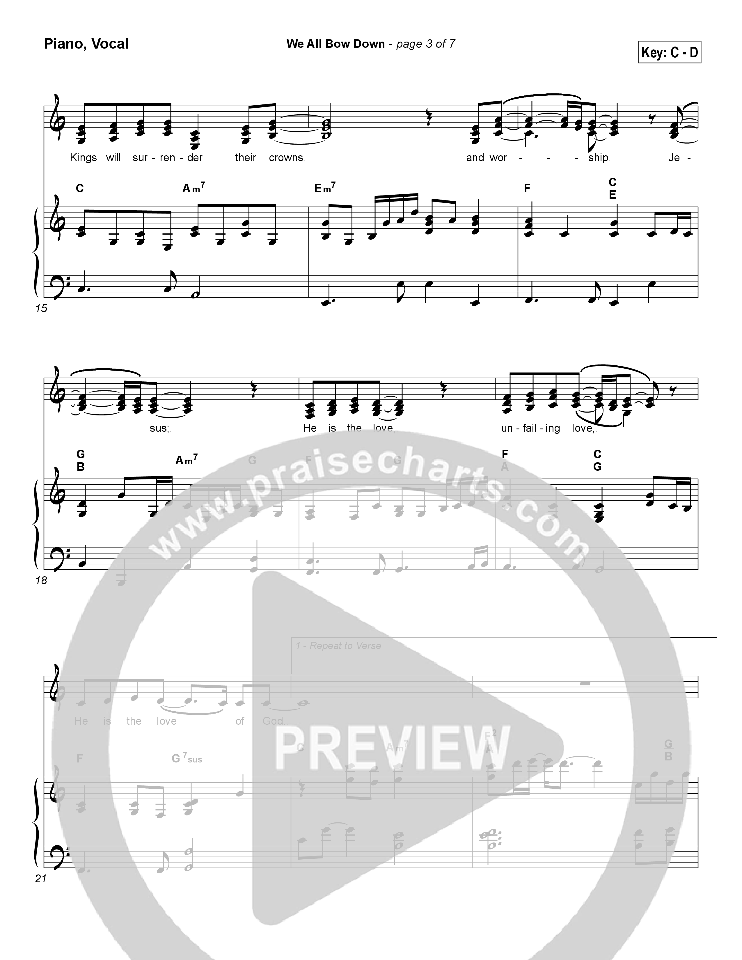 We All Bow Down Piano/Vocal (Twila Paris)