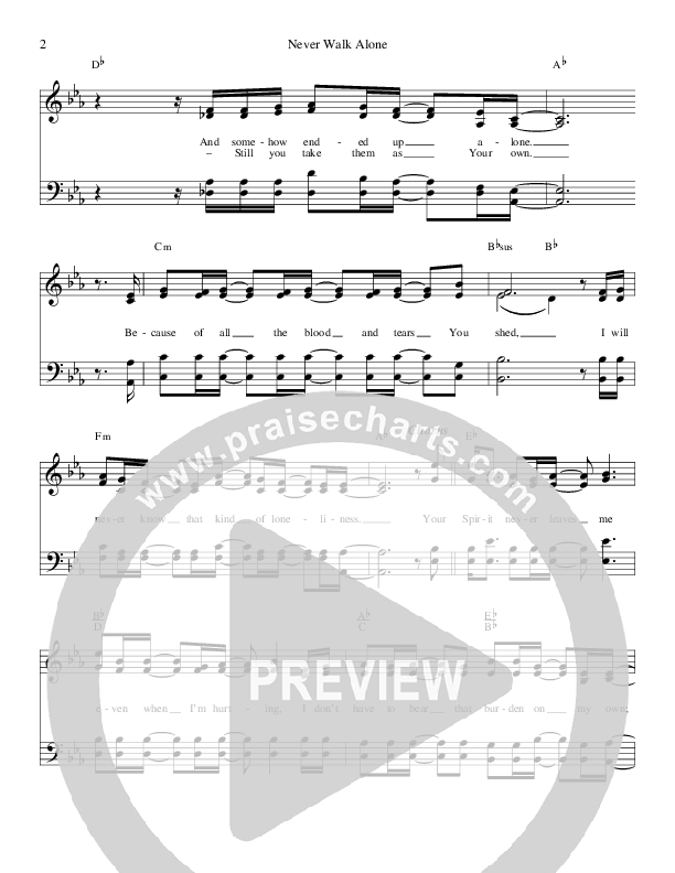 Never Walk Alone Lead Sheet (Brian Free & Assurance)