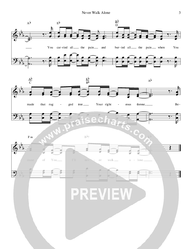 Never Walk Alone Lead Sheet (Brian Free & Assurance)