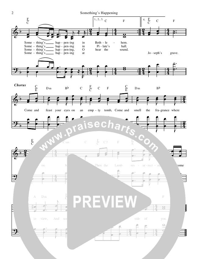 Something's Happening Sheet Music PDF (The Hoppers) PraiseCharts