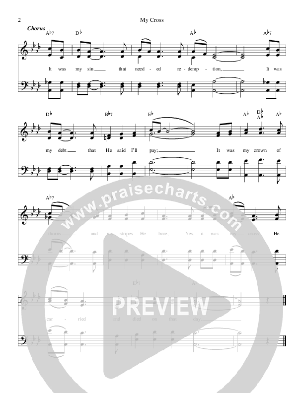 My Cross Lead Sheet (The Lewis Family)