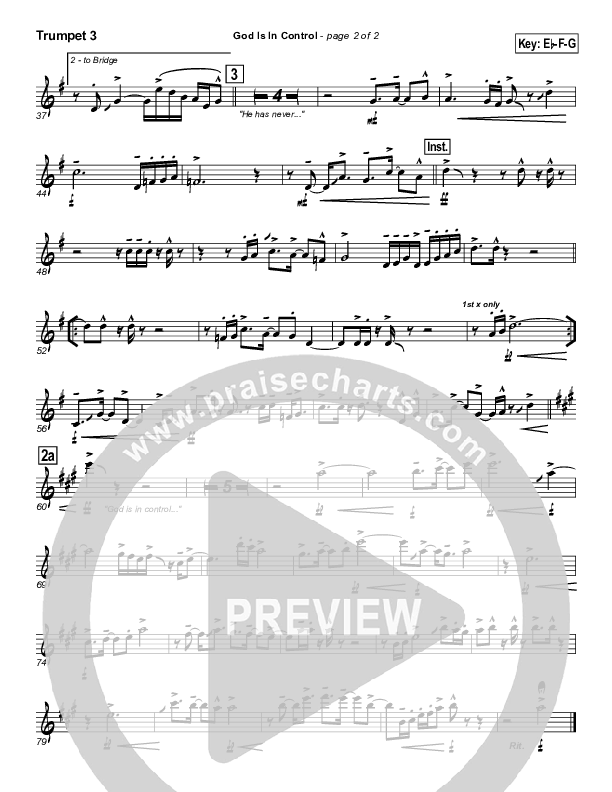 God Is In Control Trumpet 3 (Twila Paris)