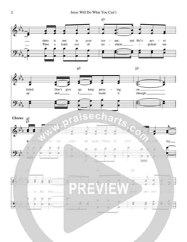 Jesus Will Do What You Can't Lead Sheet (The Crabb Family)