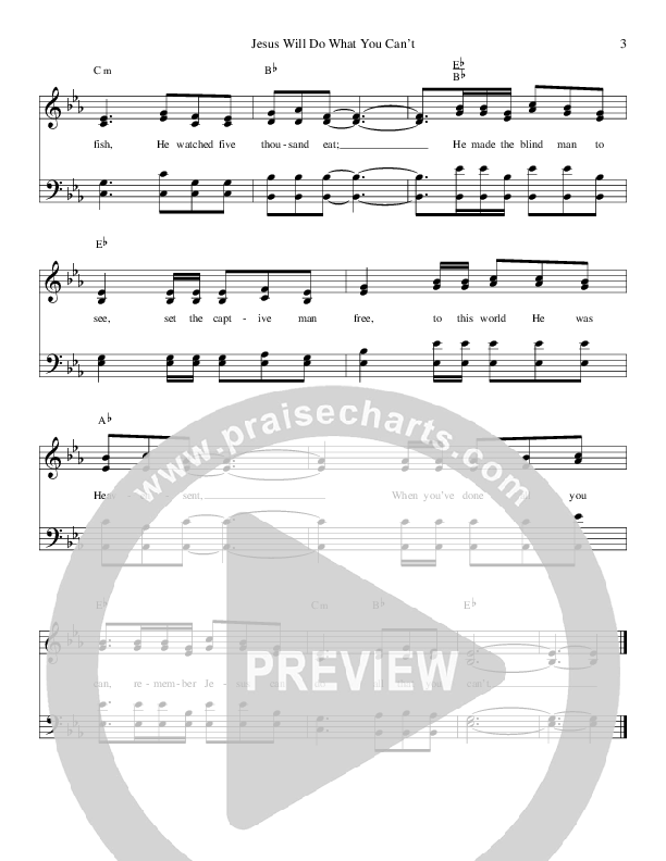 Jesus Will Do What You Can't Lead Sheet (The Crabb Family)