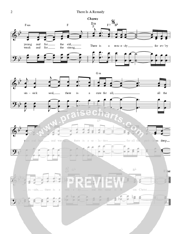 There Is A Remedy Lead Sheet (The McRaes)