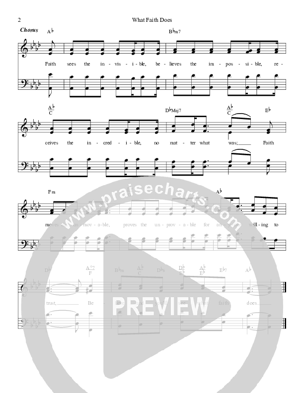 What Faith Does Lead Sheet (Legacy Five)