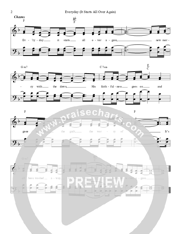 Everyday (It Starts All Over Again) Lead Sheet (Three Bridges)