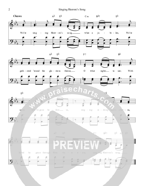 Singing Heaven's Song Lead Sheet (Hope's Call)