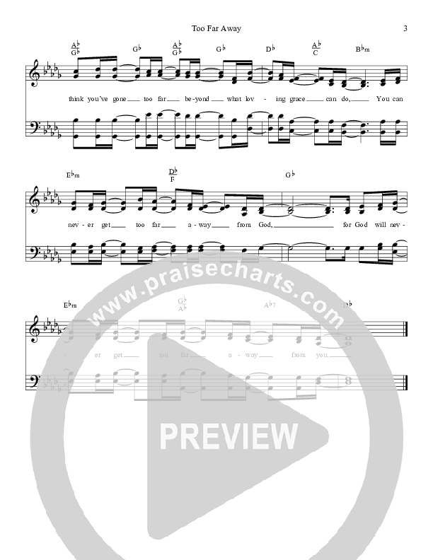 Too Far Away Lead Sheet (Hope's Call)