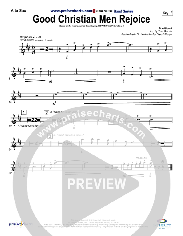 Good Christian Men Rejoice Alto Sax ()