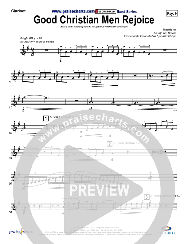 Good Christian Men Rejoice Clarinet ()