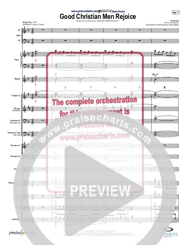 Good Christian Men Rejoice Conductor's Score ()