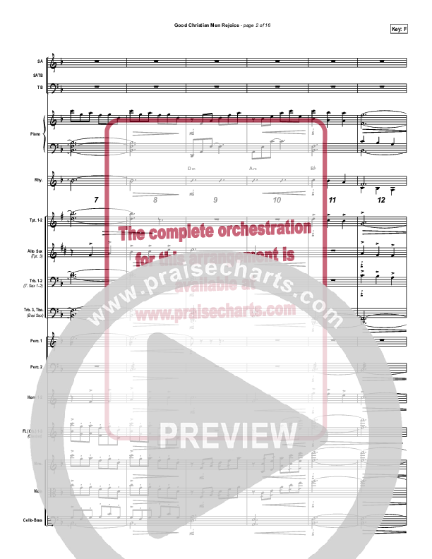 Good Christian Men Rejoice Conductor's Score ()