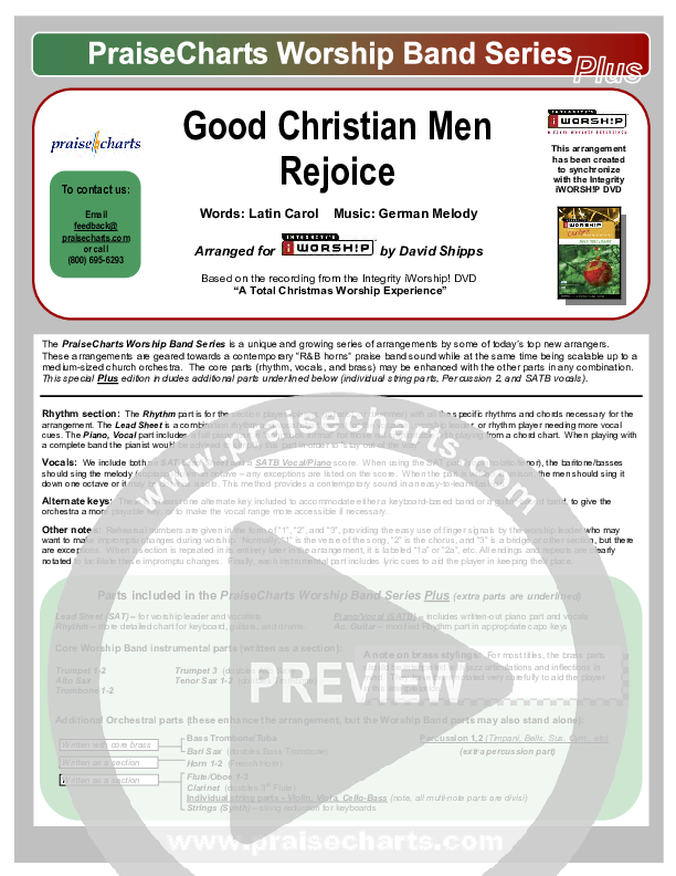 Good Christian Men Rejoice Orchestration ()