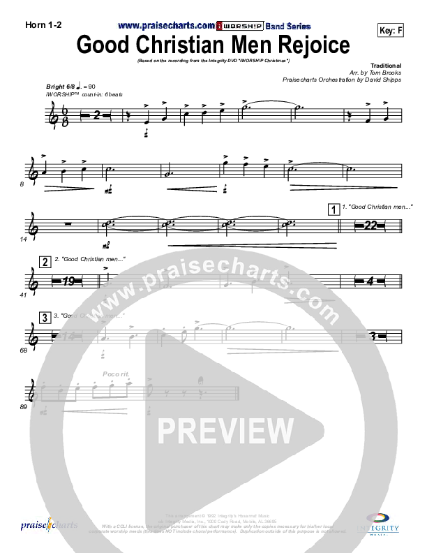 Good Christian Men Rejoice French Horn 1/2 ()