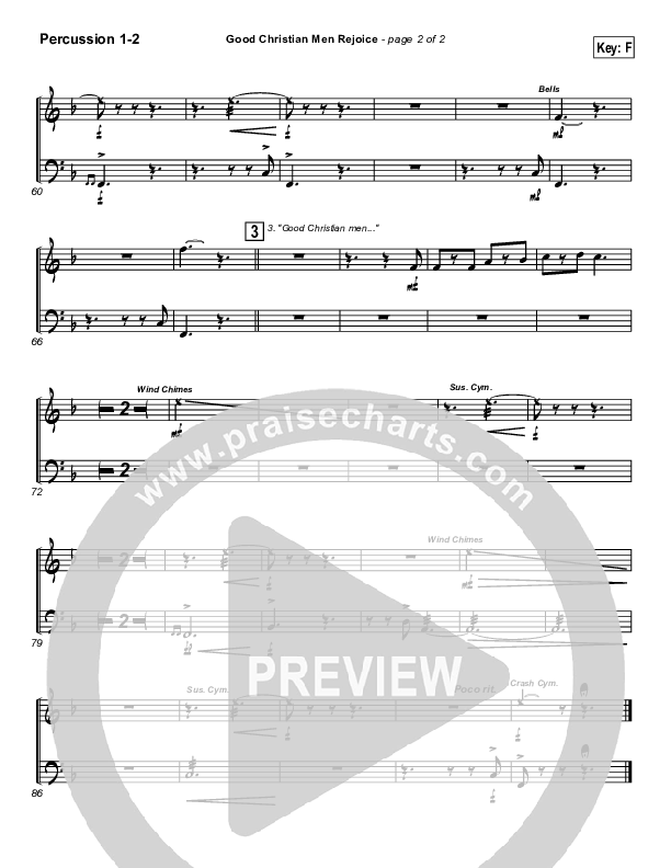 Good Christian Men Rejoice Percussion 1/2 ()