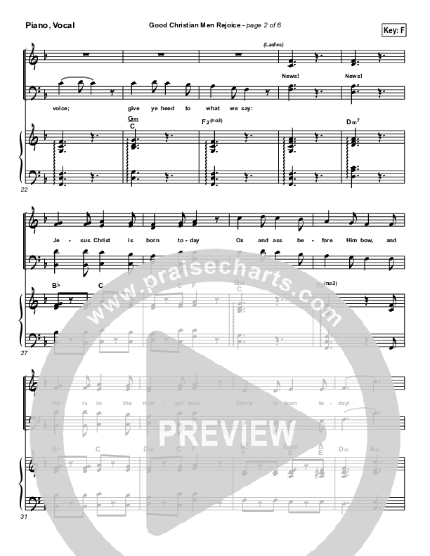 Good Christian Men Rejoice Piano/Vocal & Lead ()