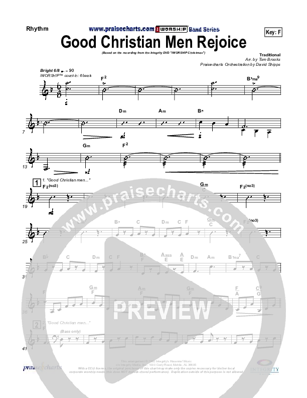 Good Christian Men Rejoice Rhythm Chart ()