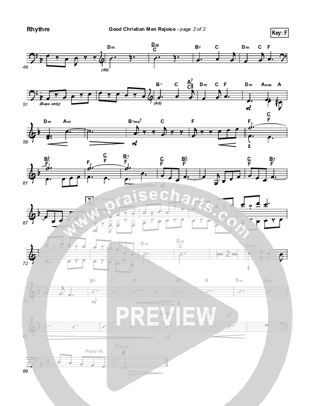 Good Christian Men Rejoice Rhythm Chart ()