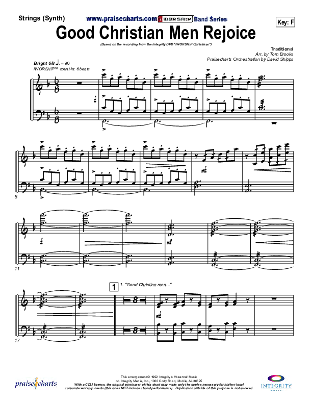 Good Christian Men Rejoice Synth Strings ()